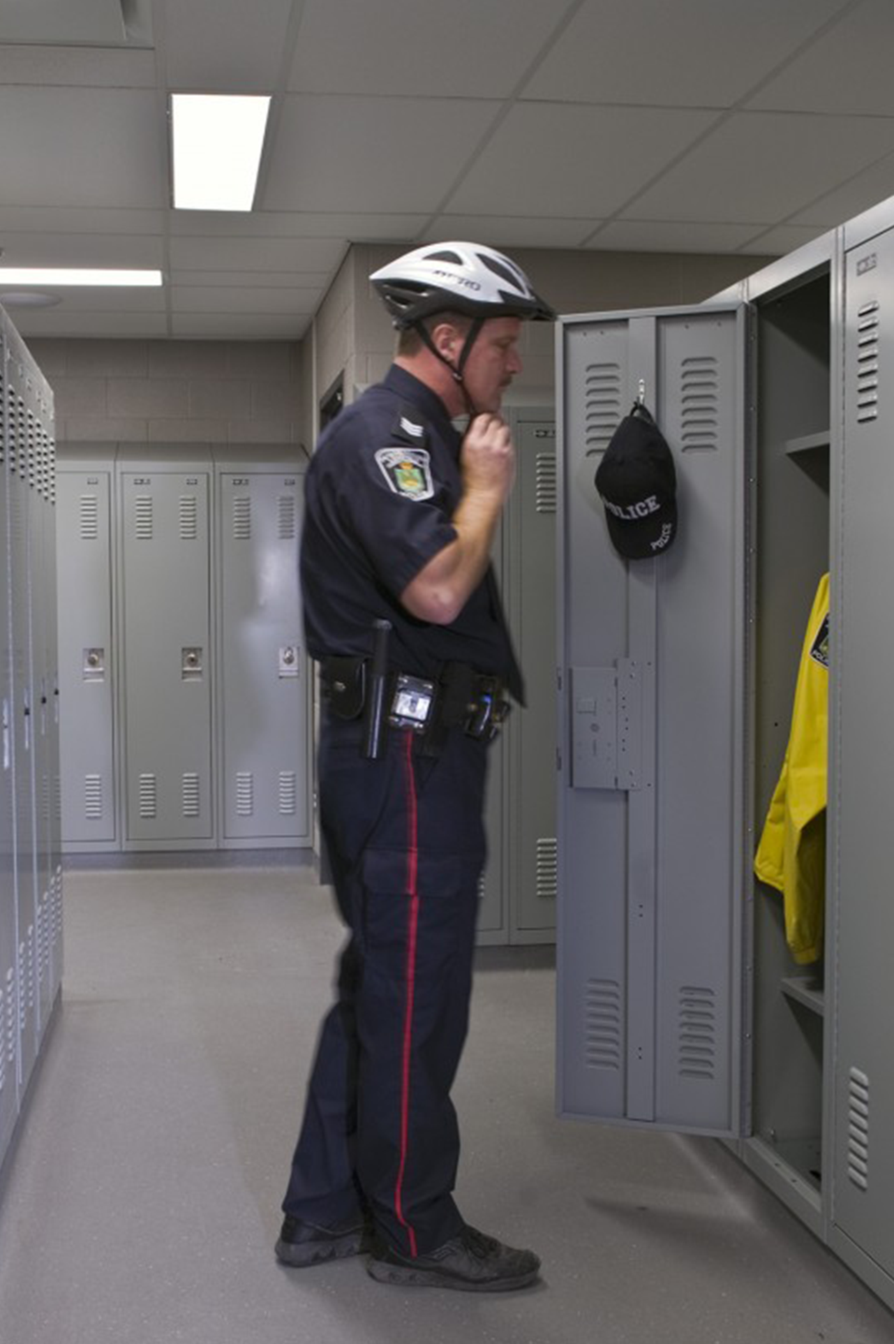Ventilated doors and hasp locks are just a few of the features of the personal storage lockers at Peterborough Police Department