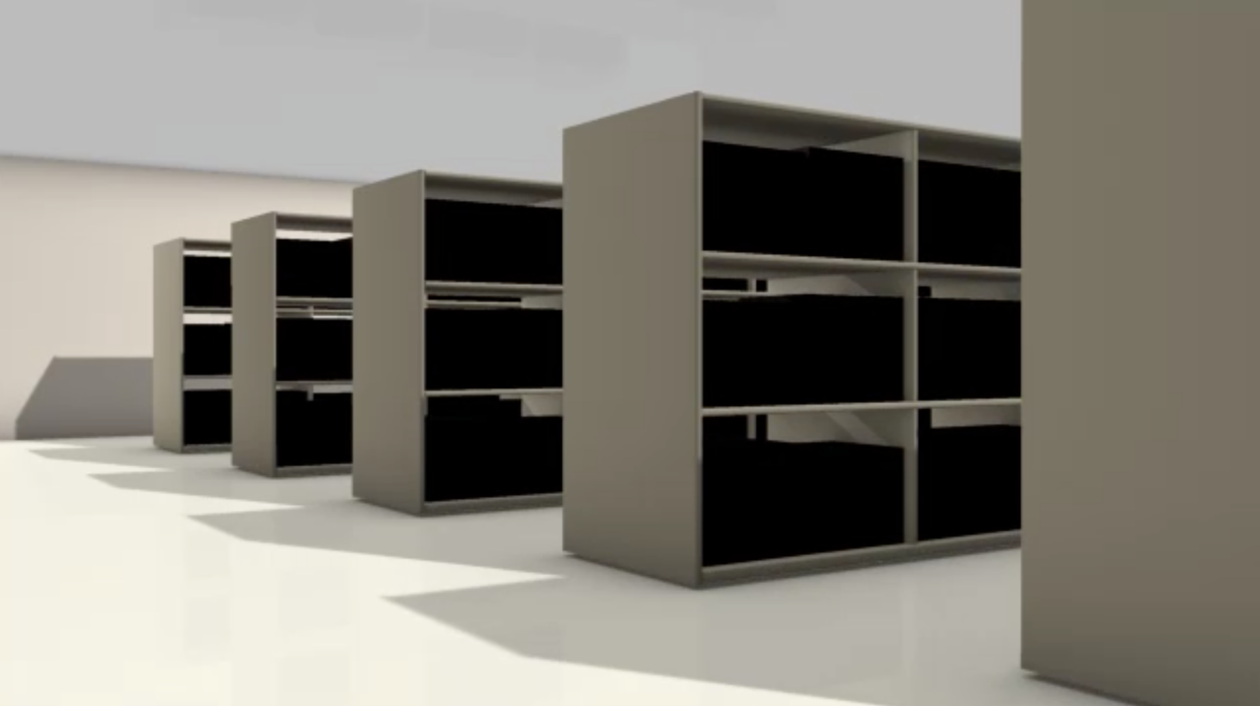 30d High-Density Mobile Wire Shelving - Single Wide