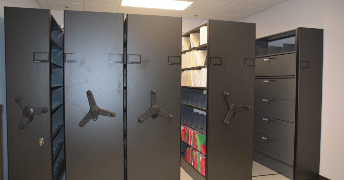 Standard Array Vs. Open Array Paper Storage Social Services Improve Paper Storage… | Spacesaver Storage Solutions