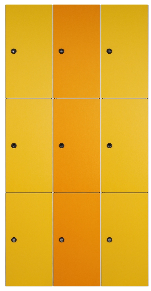 Orange and Yellow Kwik Lockers