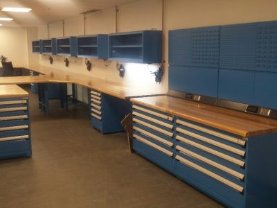 Metal Cabinets and drawers for utility company work area