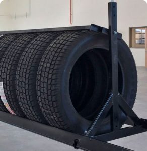 Lift and Store automotive tire storage