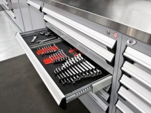 Store your tools securely in the cabinet