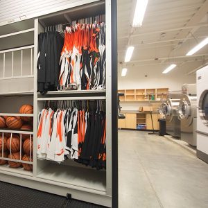 athletic storage for uniforms