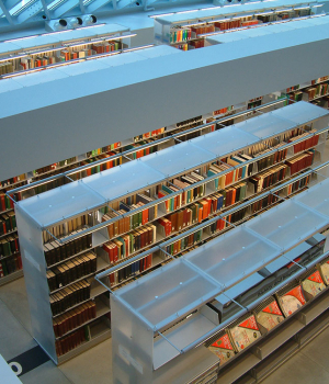 Cantilevered lighting solutions for the library storage