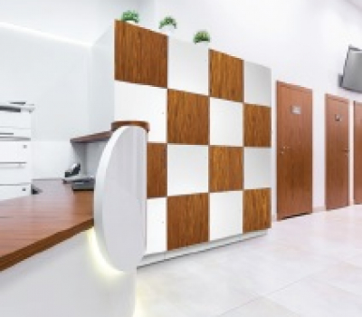 Day Use lockers for employees in reception area